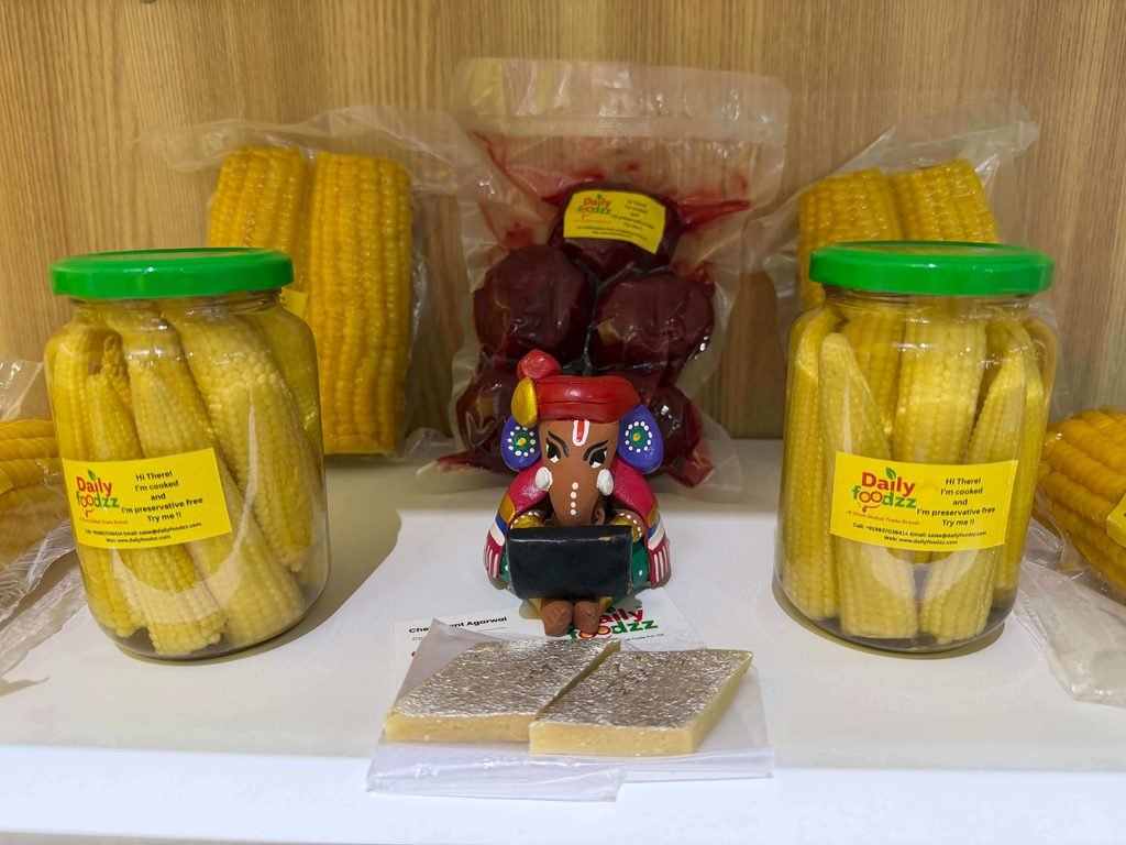 Ganpati idol on the Daily Foodzz exhibition stand during Ganesh Chaturthi at WorldFood Moscow 2026