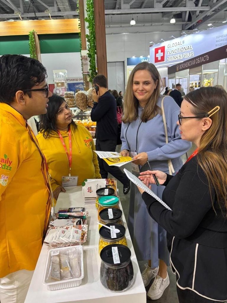 Daily Foodzz frozen French fries retail pack displayed at WorldFood Moscow 2026